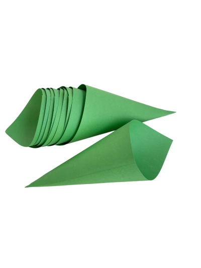 CONE DE PAPEL XIC VERDE FOLHA (10 UNIDADES)